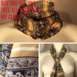 Gold, White and Blue Scarf!! 